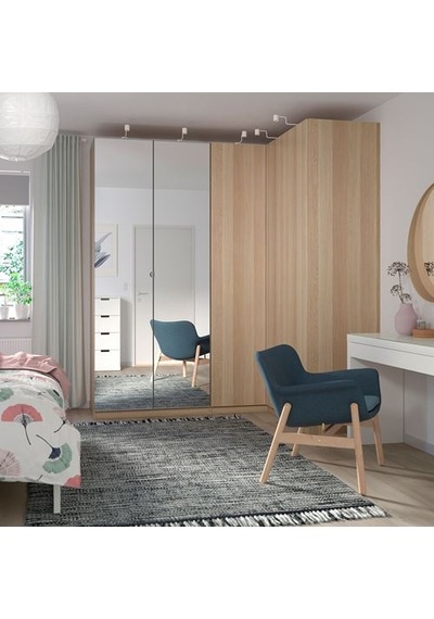 Ikea Forsand Gardırop Kapağı, Ağartılmış Meşe Görünümlü, 50x229 Cm, Menteşesiz