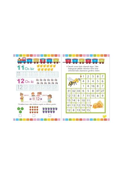Okul Öncesi Matematik ve Eğitici Etkinlikli Boyama 10 Kitap