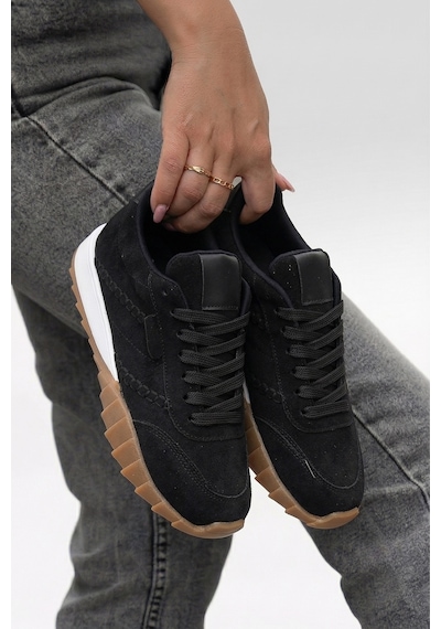 Tw Tonny White New York-048 Deri Spor Yürüyüş Günlük Sneaker Ayakkabı Siyah