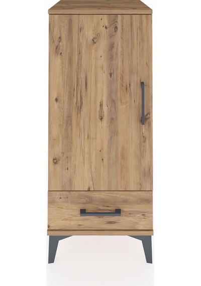 Hyperion Komodin Tek Raflı Tek Çekmeceli Tek Kapaklı 44x44x106 Çam-çam Atlas Çam