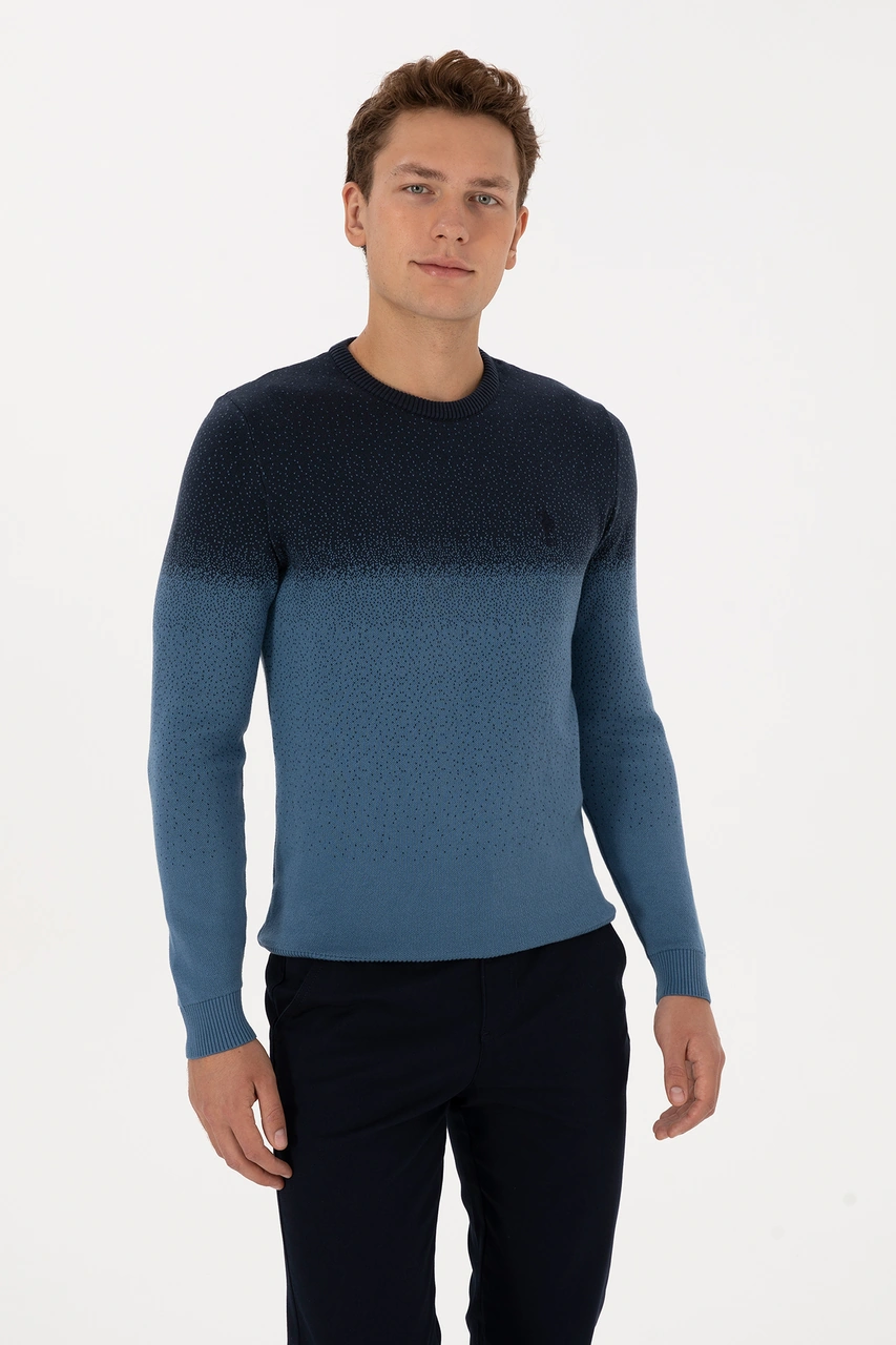 U.S. Polo Assn. Erkek Regular Fit Bisiklet Yaka Lacivert Kazak 50307871-VR033 U.S. Polo Assn. Erkek Regular Fit Bisiklet Yaka Lacivert Kazak 50307871-VR033