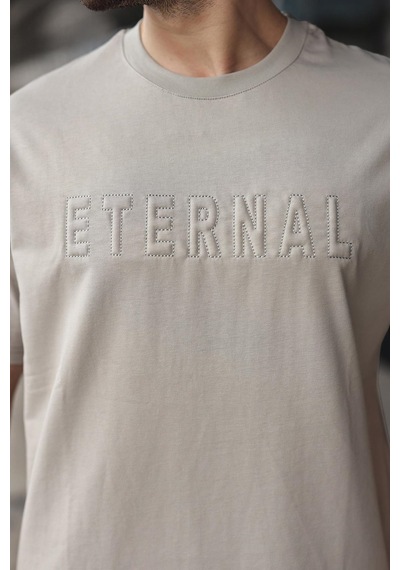 Boyalı Gri Erkek Şort T-shirt Takım E7347