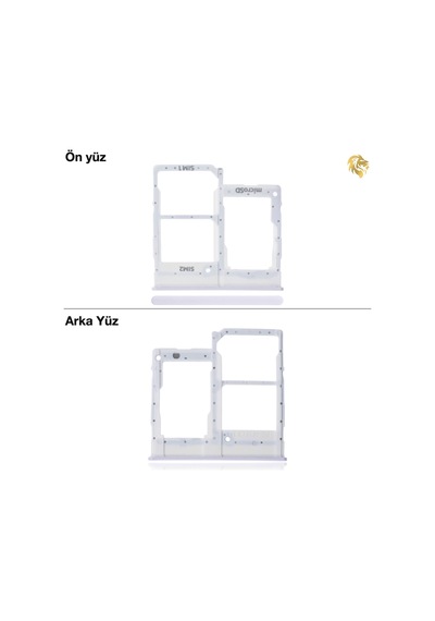 Samsung Galaxy A20e Sim İç Yuvası Çiftli İle Uyumlu Beyaz Çiftli Sim Yuvası İkili Sim Tepsisi Çiftli