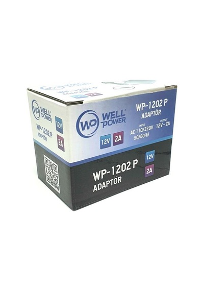 Wellpower 12Volt 2Amper Plastik Kasa Adaptör 5.5X2.5Mm Jak Fişli