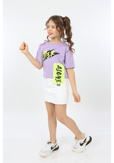 Toontoy Kids Toontoy Kız Çocuk Better Baskılı Tişört Lila