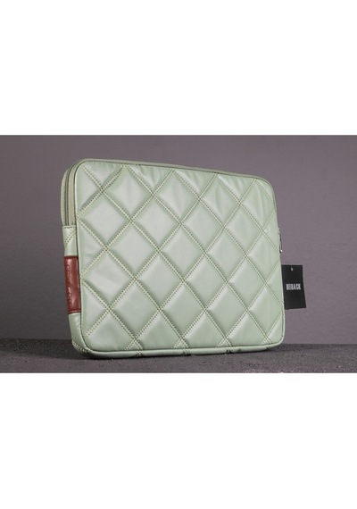 Laptop Çantası / Kılıfı Kapitone Tarzı Suni Deri Iç Ölçüleri: 24.5 X 34.5 Cm Mint Çok Renkli