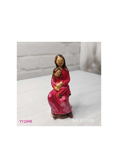 Yy1049-anne Ve Kucağında Kızı Biblo Silikon Kalıp