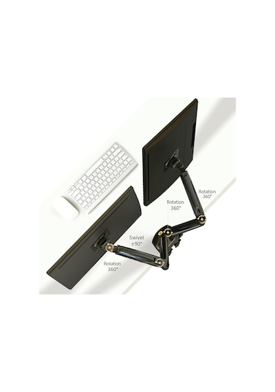 North Bayou Nb F160 17-27" Çift Kol 2-9 Kg Amortisörlü Monitör Standı