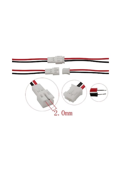 2 Pin Konnektör Seti 2.0 Erkek - Dişi Takım