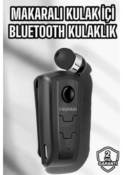 Makaralı Bluetooth Kulaklık Kulak İçi Android İos Uyumlu Titreşimli Belirtilmemiş