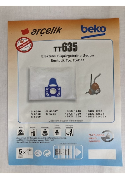 Bks1240-bks1250-bks1260-bks1280-bks1260y-bks1260ey Toz Torbası 10 Adet