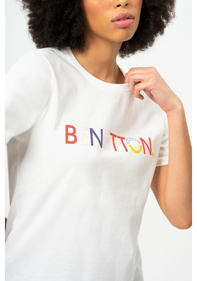 Benetton Bnt-w20382-23y Kadın T-shirt Bnt-w20382-r0152 Bej