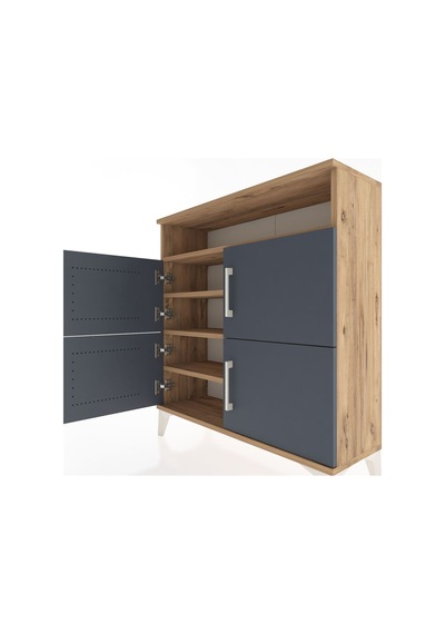 Arges Şifonyer 4 Raflı 4 Kapaklı 88x30x96 Çam-antrasit Atlas Çam Arges Şifonyer 4 Raflı 4 Kapaklı 88x30x96 Çam-antrasit Atlas Çam