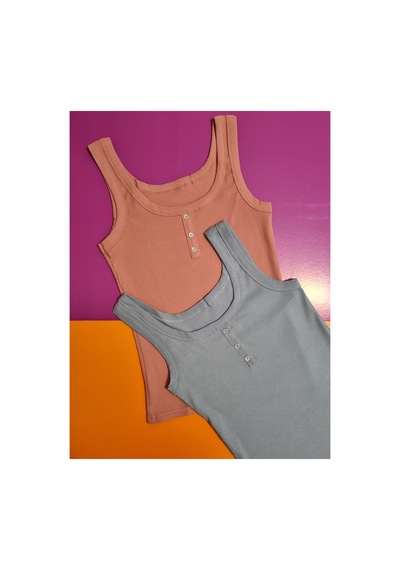 Demirsa Boutique Modelli Fitilli Pamuklu Penye Kaşkorse Kumaş Kalın Askılı Gül Kurusu Ve Mavi Renk Kadın 2'li Atlet Mavi-gül Kurusu Demirsa Boutique Modelli Fitilli Pamuklu Penye Kaşkorse Kumaş Kalın Askılı Gül Kurusu Ve Mavi Renk Kadın 2'li Atlet Mavi-gül Kurusu