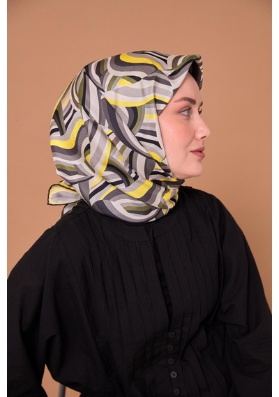 Silk Home Twill İpek Eşarp 11471-33 Beyaz, Siyah, Sarı, Yeşil, Gri