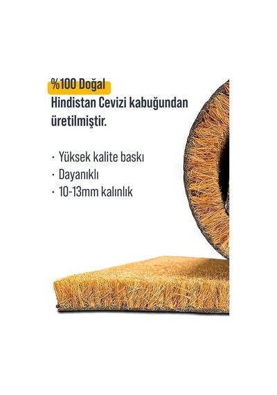 Paspas Hayat Ağacı Desenli Kapı Önü Paspası 40 X 60 Cm Diğer