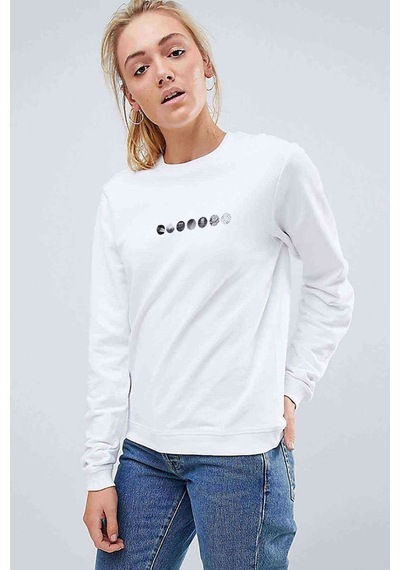 Kpop Aesthetic Shinee Baskılı Beyaz Kadın Sweatshirt (534806505)