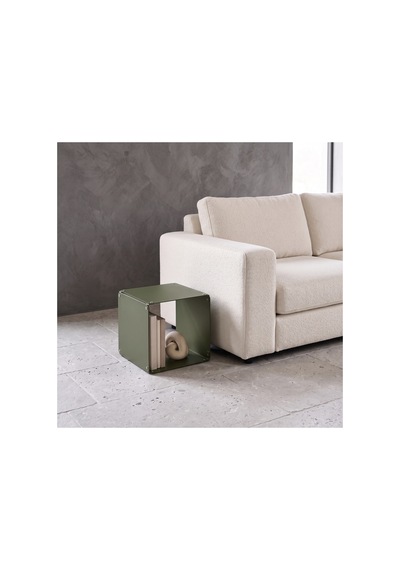 Node Metal Yan Sehpa Modüler Küp Tasarım Açık Raflı Tekli Modül 32x32x32 Cm Yeşil - 940085810 Yeşil