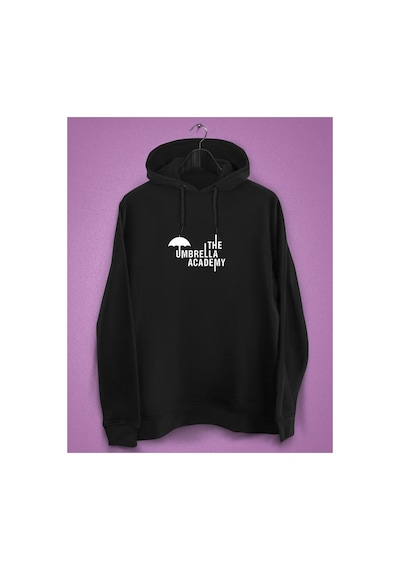 Tarzsokak Unisex Siyah The Umbrella Academy Baskılı Sweatshirt
