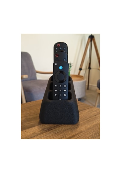 Dokulu Siyah 3 Bölmeli Masaüstü Kumandalık Tv Kumanda Düzenleyici Stand Organizer
