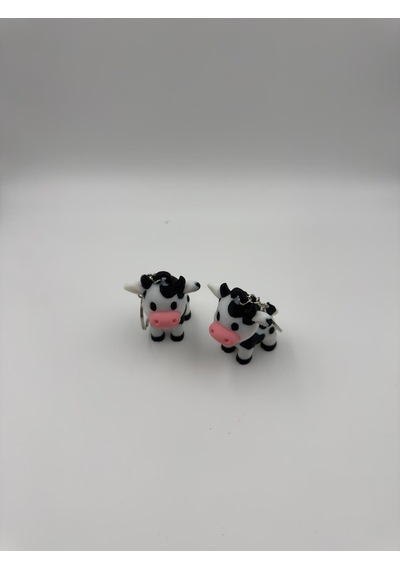 Milky Cow Anahtarlık Beyaz - Siyah