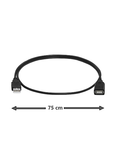 Microcase AL2855 USB 2.0 Dişi-Erkek Adaptör Uzatma Kablosu 75 CM