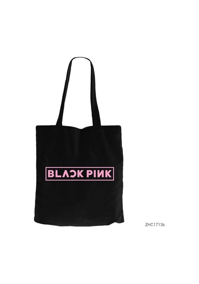 Blackpink Siyah Kanvas Bez Çanta