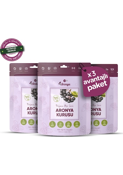 Mor Aronya 3 Li Aronya Kurusu 100 Gr Paket 300 G