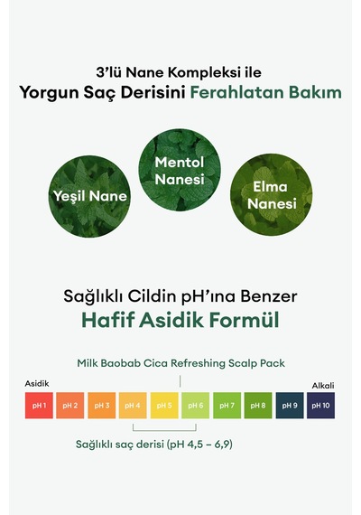 Hassasiyeti Nemle Rahatlatan Cica İçeren Saç&saç Derisi Kremi Mılk Baobab Cica Refreshing Scalp Pack