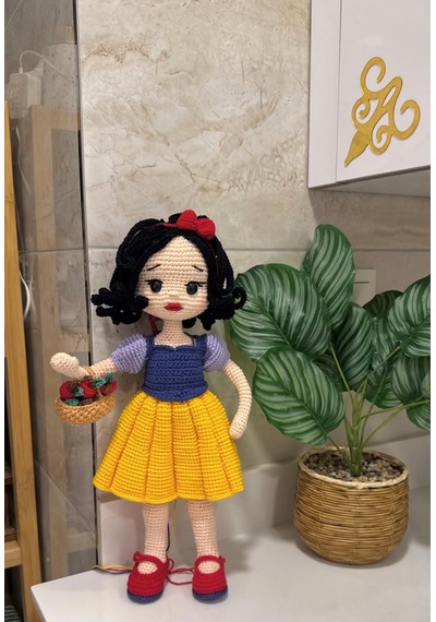Pamuk Prenses Amigurumi Bebek 36 Cm 001
