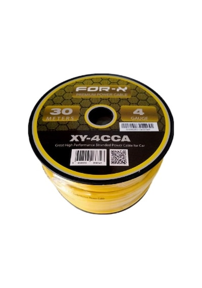 For-x Amfi Tesisat Güç Kablosu 4GA - XY-4 CCA  5 Metre Oto Anfi 4GA Power Kablosu