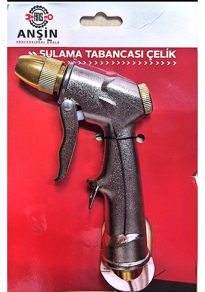 Bahçe Ağaç Çiçek Sulama Araç Yıkama Tabancası Çelik Ürün Metalik Gri