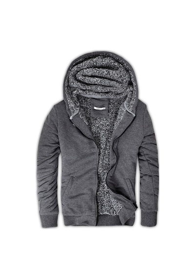Buratti Içi Kürklü Kapüşonlu  Slim Fit Erkek Sweat 575708 Antrasit
