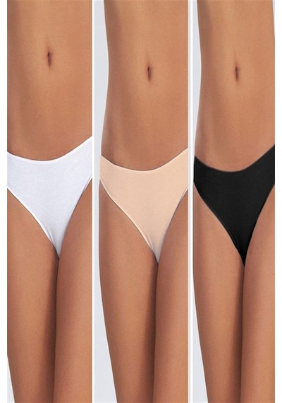 Çift Kaplan Kadın İzsiz Slip 5'li Paket 621 - L Çok Renkli