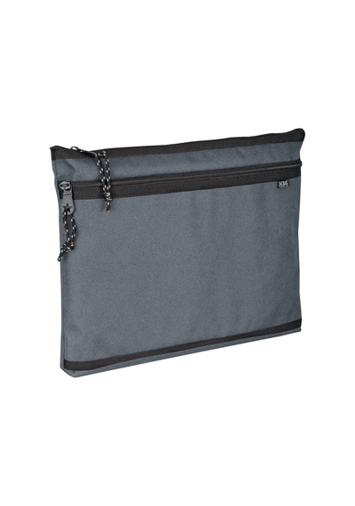 Jacbag Dual Zip Folder -iki Bölmeli Dosya Çanta A4 Dual Zip Folder-gri Tek Renk