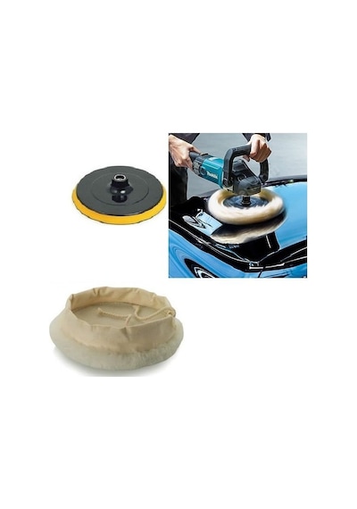 180mm Cırt Taban Peluş Bone Pasta Cila Seti Oto Araç Kaporta Boya N11.195