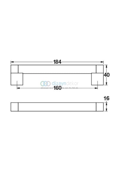 Paslanmaz Çelik İnox Çubuk Kulp 160 Mm