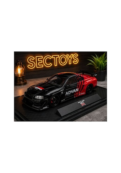 Nissan Skylıne R34 Lbwk Süper Sılhouette Diecast Model Araba Nissan Skylıne Gtr Araba
