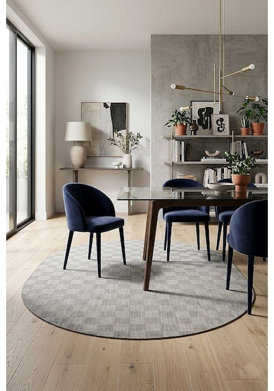 Kaymaz Yıkanabilir Doğal Dokulu Gri Dekoratif Sisal Oval Halı Siesta 1508