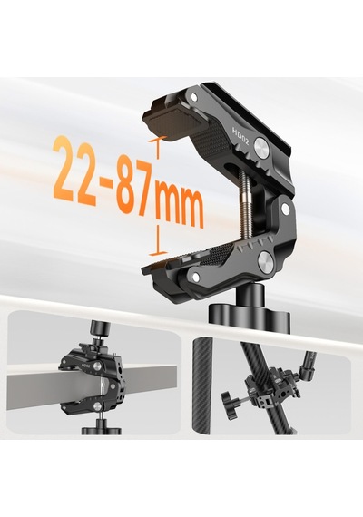Ulanzi Hd02 Super Clamp 3kg 360 Ball Head Ayarlanabilir Kelepçe - T099