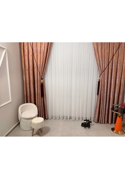 Mızraklı Fır0914 Ar03102 1/3 Sık Pileli Beyaz Tül Perde 300 X 260 Cok Renkli