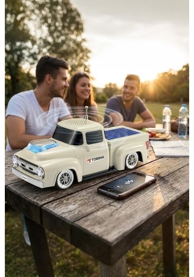 Premium Bluetooth Hoparlör D44 Bej Çocuk Tasarım Ürün Seyahat