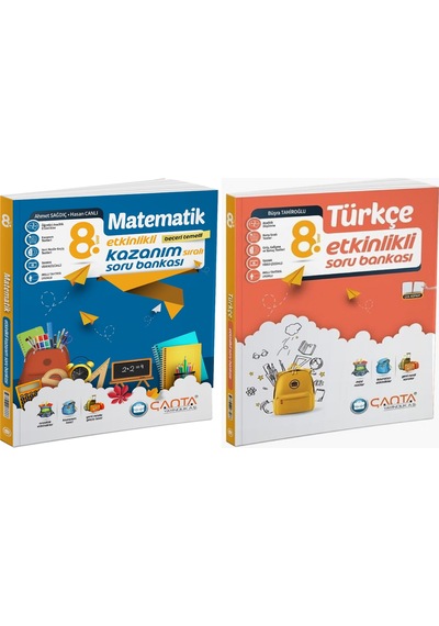 Çanta 2025 8. Sınıf Lgs Matematik + Türkçe Etkinlikli Kazanım Soru Seti 2 Kitap