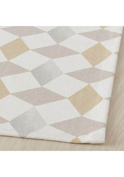 Ikea Gokvällå Halı 80 X 150 Cm Bej - Beyaz - Gri Beyaz - Bej - Gri