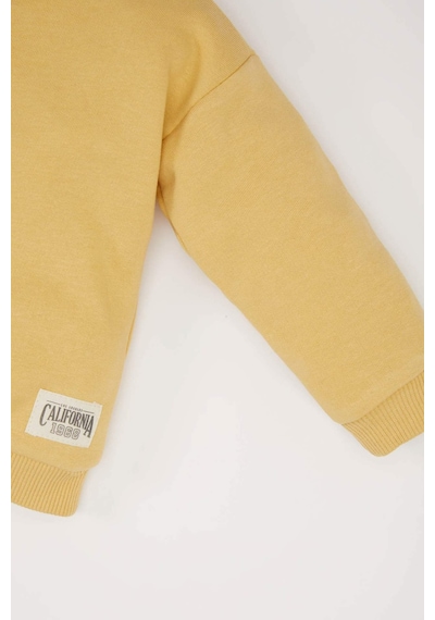 DeFacto Kız Bebek 2'li Takım Bisiklet Yaka Dokuma Etiketli Sweatshirt Beli Lastikli Tayt E2216A524WNYL516 Sarı DeFacto Kız Bebek 2'li Takım Bisiklet Yaka Dokuma Etiketli Sweatshirt Beli Lastikli Tayt E2216A524WNYL516 Sarı