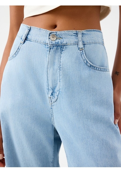 LOFT Wide Leg Regular Fit Kadın Pantolon Lf2040279 Q1.v1 Denim