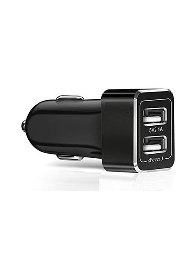 Hızlı Araç Şarjı 2.4a Çift Usb Çıkışlı, Siyah