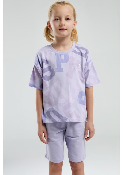 U.s. Polo Assn. Kız Çocuk Mor Bermuda Takım Us2085 Mor