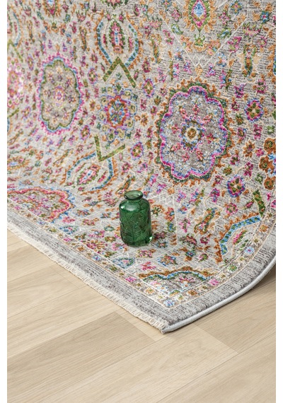 Mariesse Home Spectrum Serisi Degrade Iplik Yumuşak Silinebilir Keçeleşmez Leke Tutmaz Vintage Premium Halı 802 Renkli