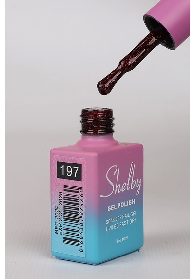Shelby 10 Ml. A197 Işıltılı Kırmızı Kalıcı Oje